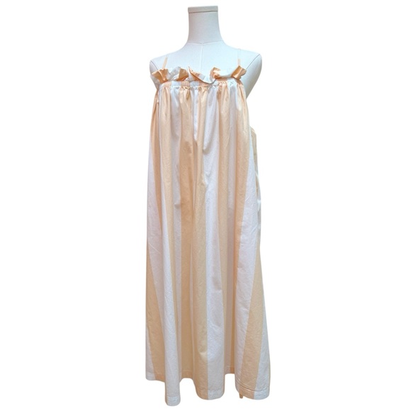 LAKE Striped Cream and White Women's Nightgown - Picture 2 of 7